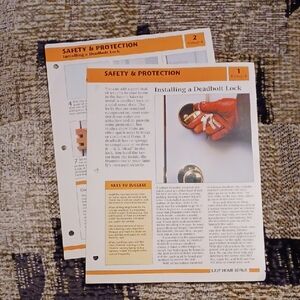 Free Add-on Safety & Protection  Instructions - Installing A Deadbolt Lock